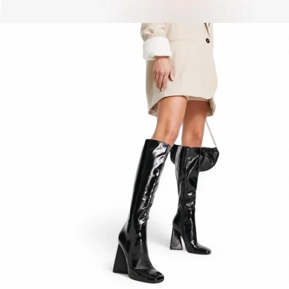 ASOS Black Heeled Boots - Picture 1 of 8